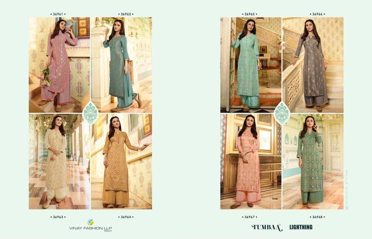 Vinay fashion tumbaa Lightning fancy kurti with plazzo collection