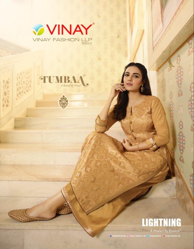 Vinay fashion tumbaa Lightning fancy kurti with plazzo collection