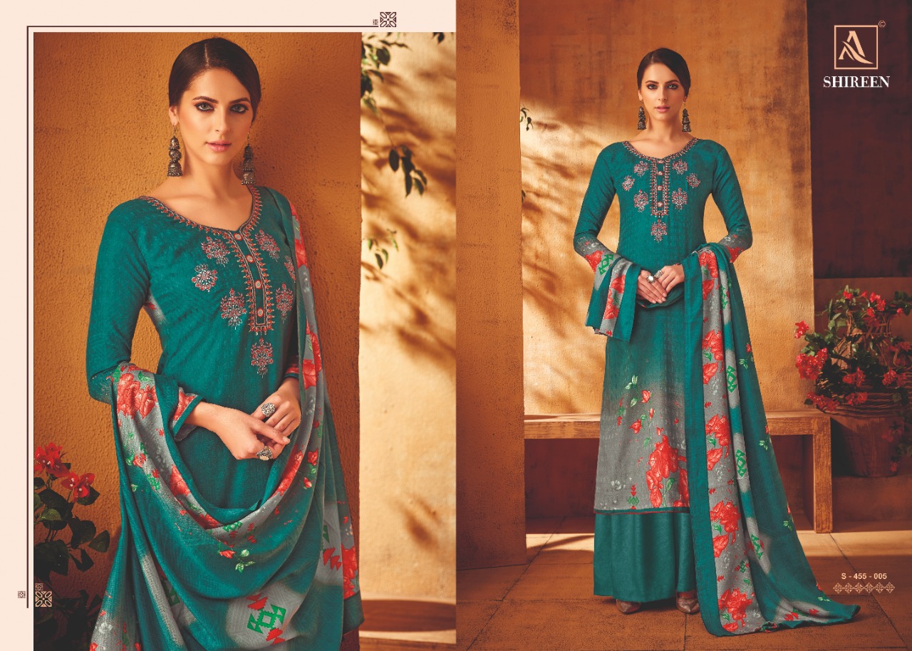 Alok suit Shireen a classy catchy look Salwar suits attractive rates