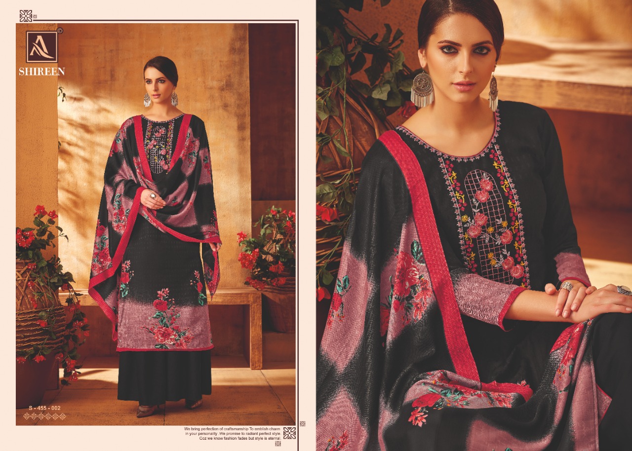 Alok suit Shireen a classy catchy look Salwar suits attractive rates