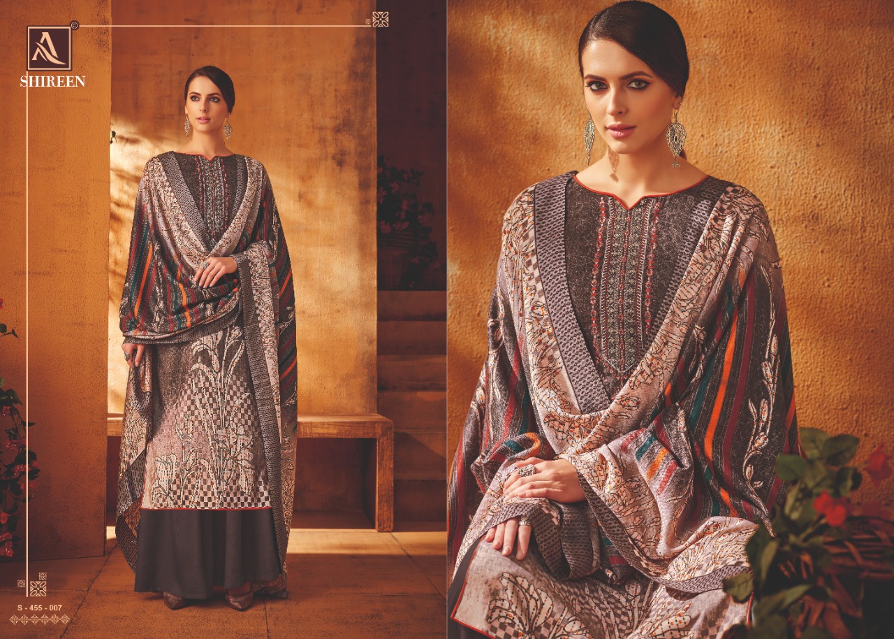 Alok suit Shireen a classy catchy look Salwar suits attractive rates