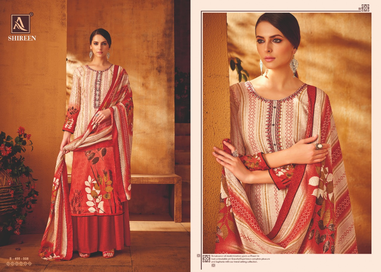 Alok suit Shireen a classy catchy look Salwar suits attractive rates