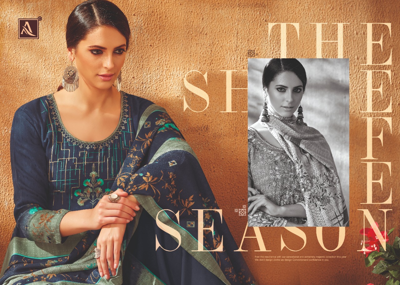 Alok suit Shireen a classy catchy look Salwar suits attractive rates