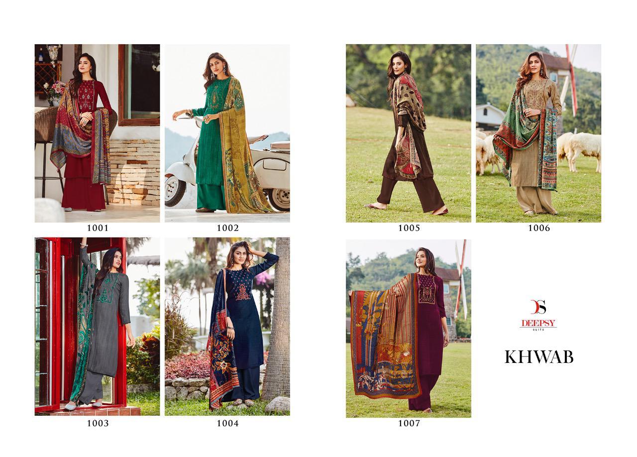 Deepsy suits khwab astonishing style beautifully designed jam cotton Salwar suits