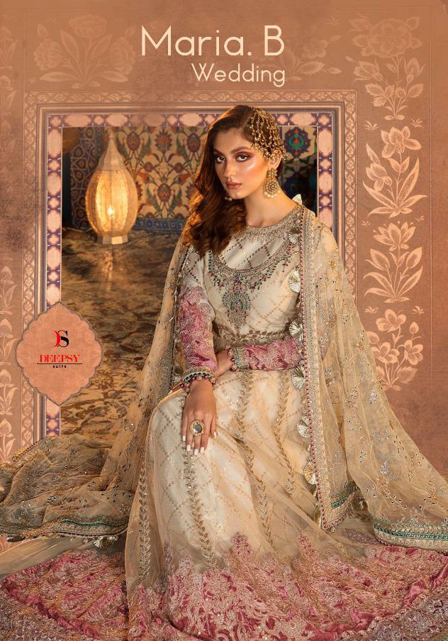 Deepsy suits Maria b wedding charming look attractive and Beautifully party wear wedding collection Salwar suits