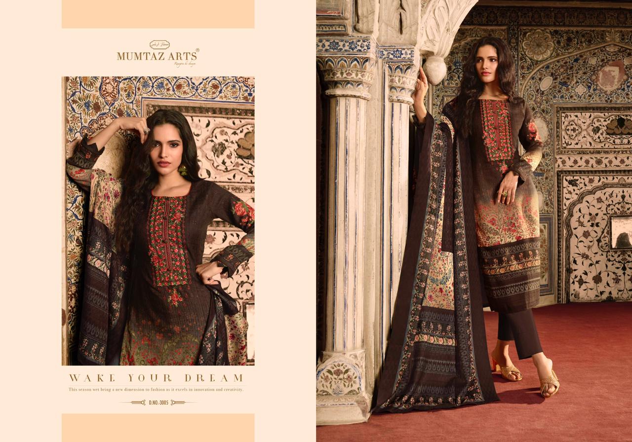 Mumtaz arts nazrana Astonishing Style beautifully Designed jam satin Salwar suits