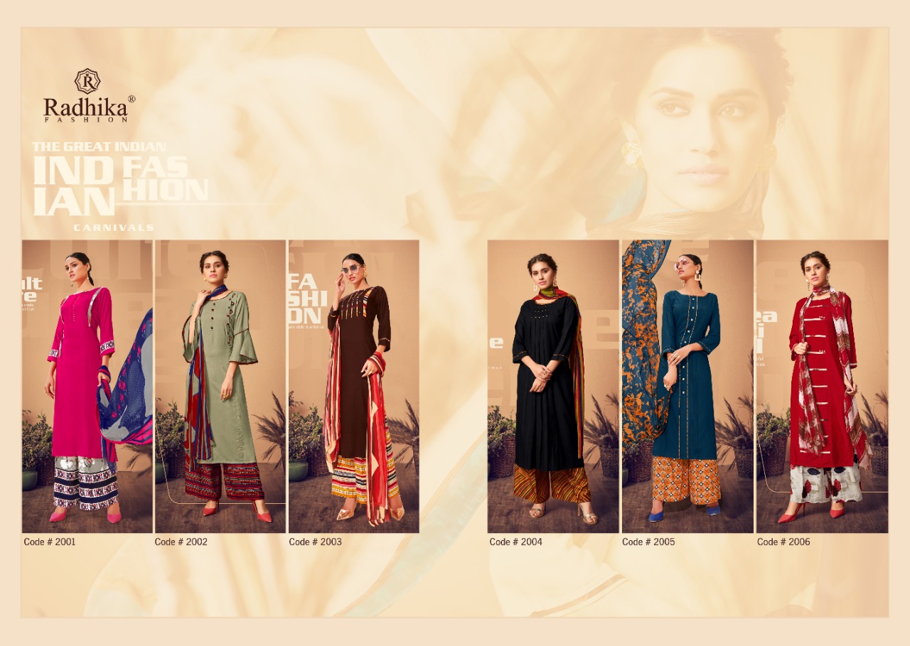 Radhika fashion ruhani stunning look beautifully designed Kurties