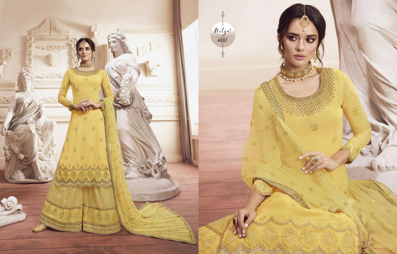 LT Nitya vol-149 D.No. 4907 Salwar Kameez Georgette Singles