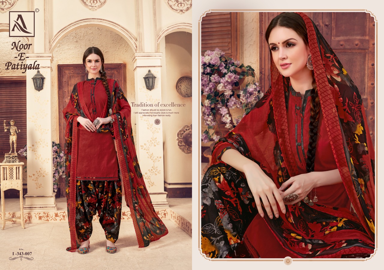 Alok Noor e Patiyala elagant look Stylish designed Salwar suits