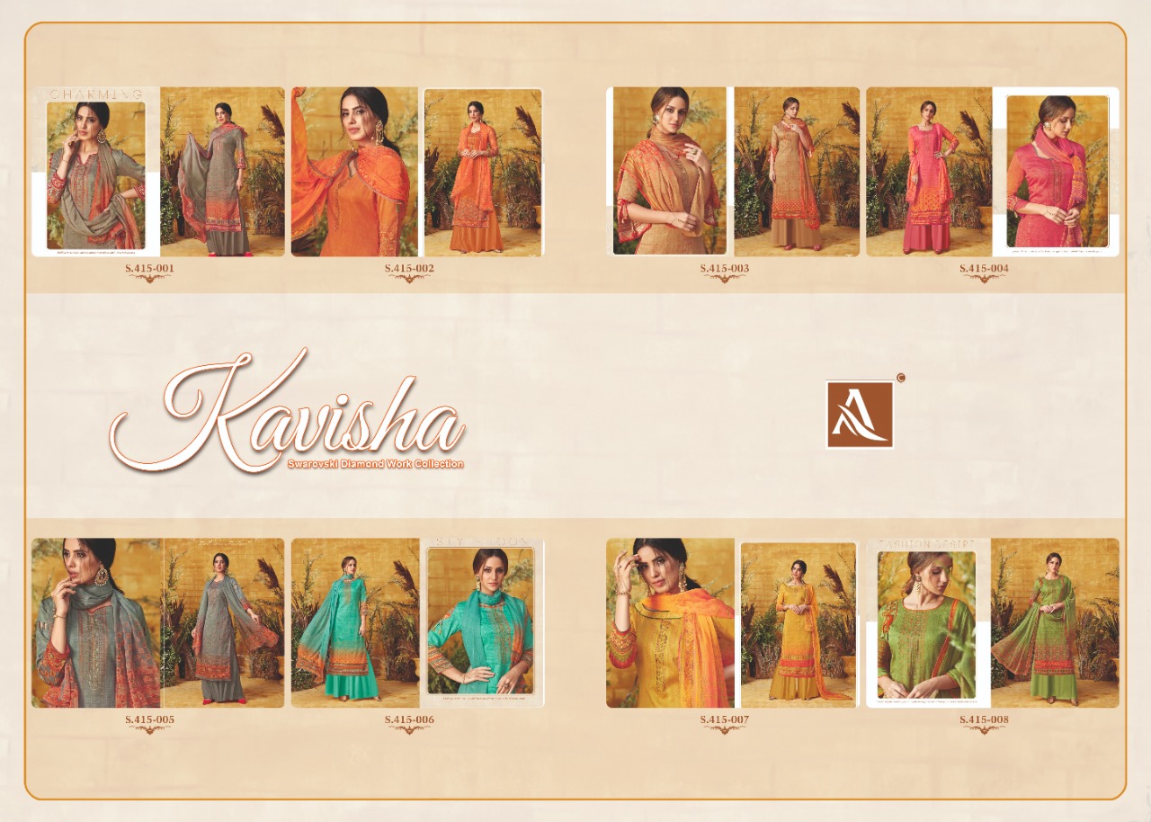 Alok suit kavisha innovative style elagant look Stylish designed Salwar suits