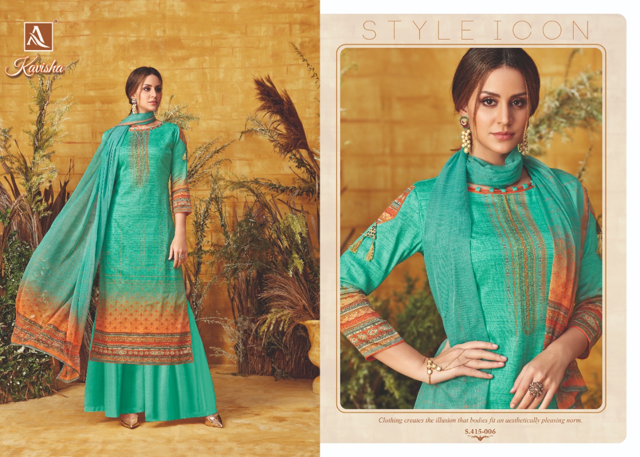 Alok suit kavisha innovative style elagant look Stylish designed Salwar suits