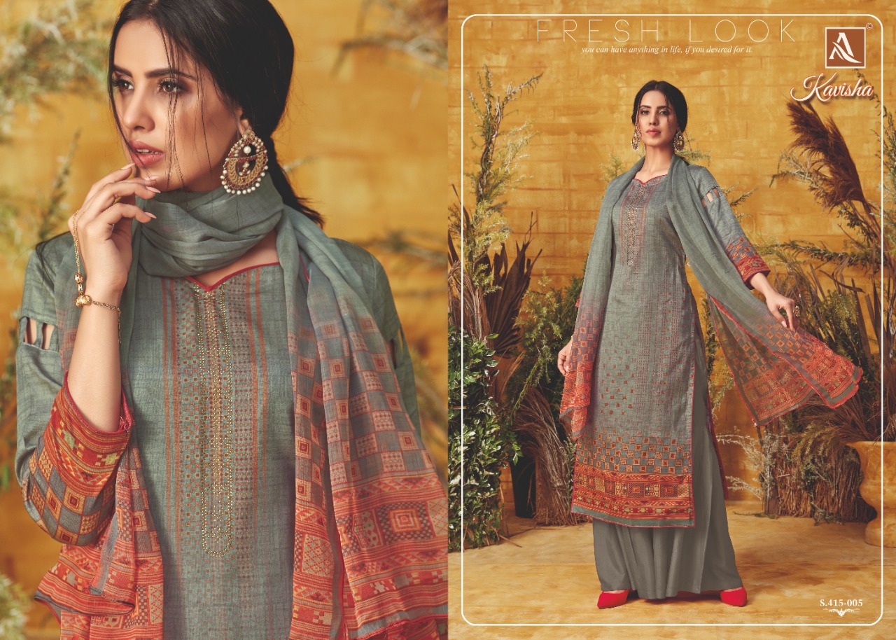 Alok suit kavisha innovative style elagant look Stylish designed Salwar suits