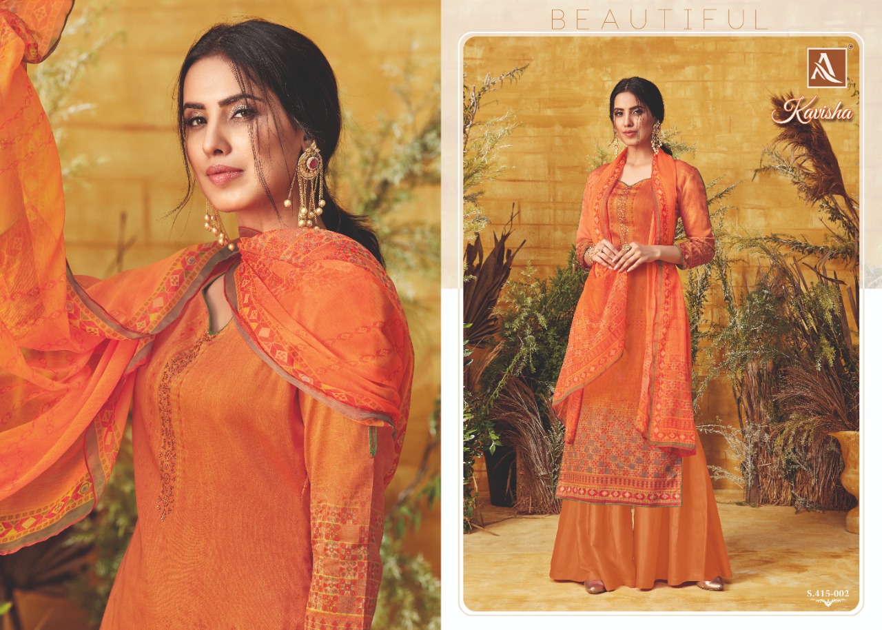 Alok suit kavisha innovative style elagant look Stylish designed Salwar suits