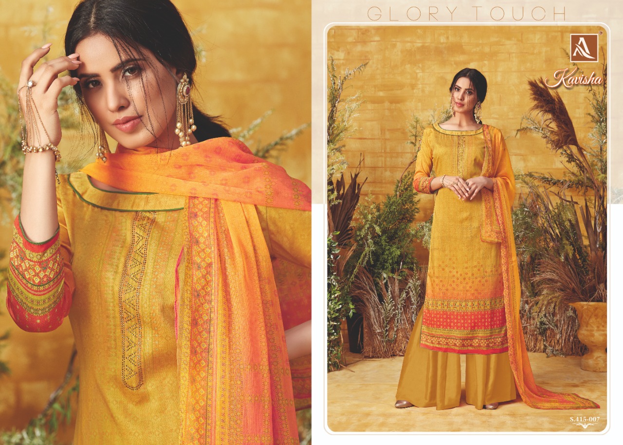 Alok suit kavisha innovative style elagant look Stylish designed Salwar suits