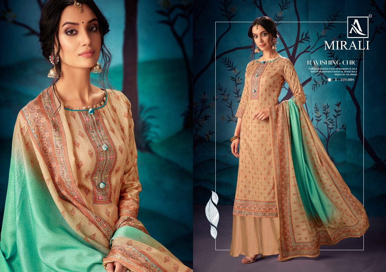 Alok suit mirali astonishing style attractive look Beautifully Designed Salwar suits