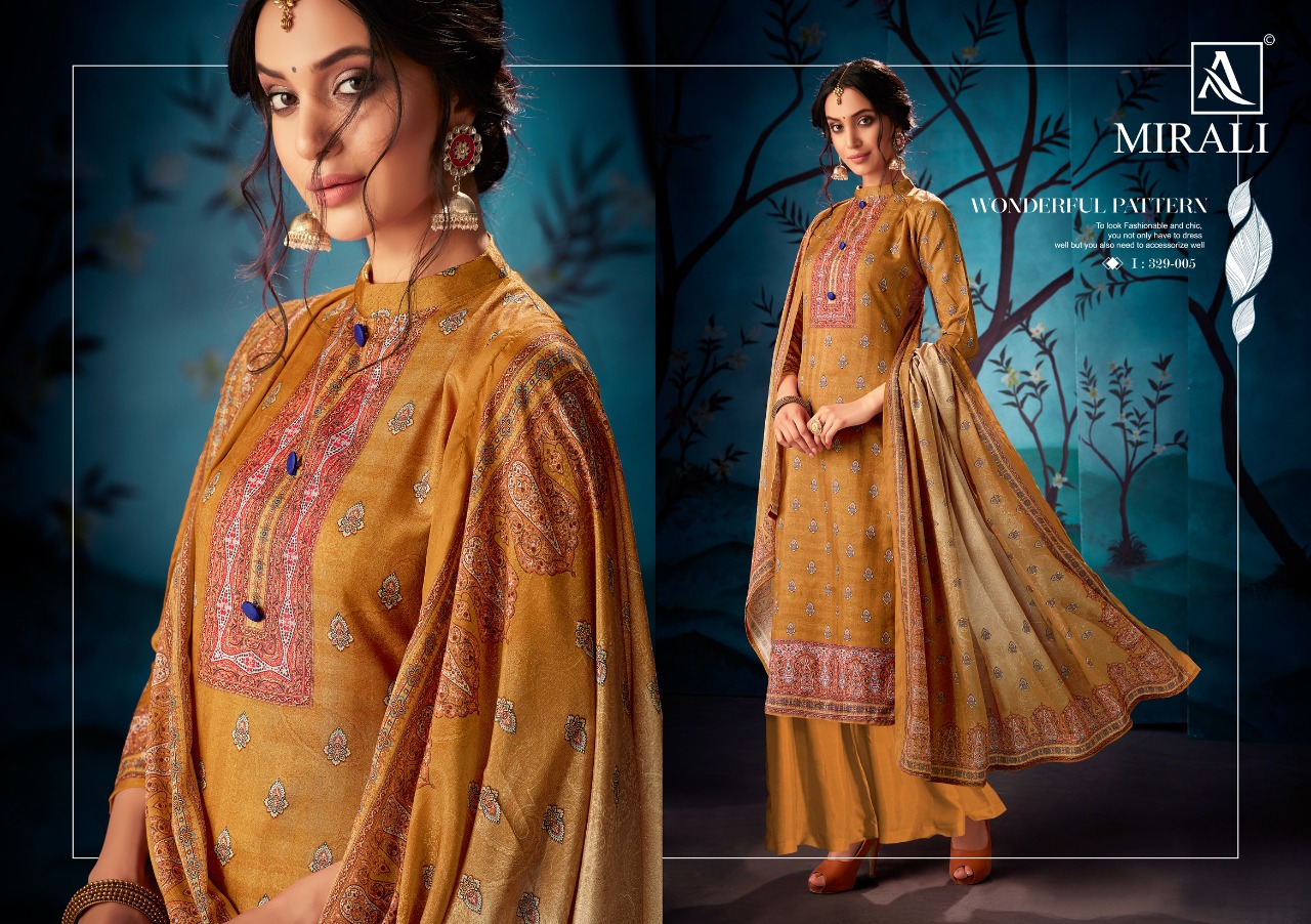 Alok suit mirali astonishing style attractive look Beautifully Designed Salwar suits