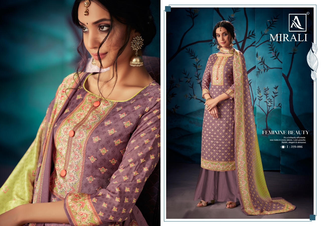 Alok suit mirali astonishing style attractive look Beautifully Designed Salwar suits