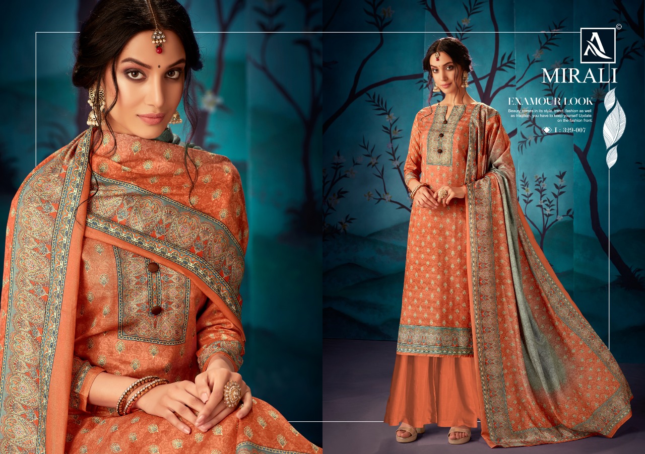 Alok suit mirali astonishing style attractive look Beautifully Designed Salwar suits