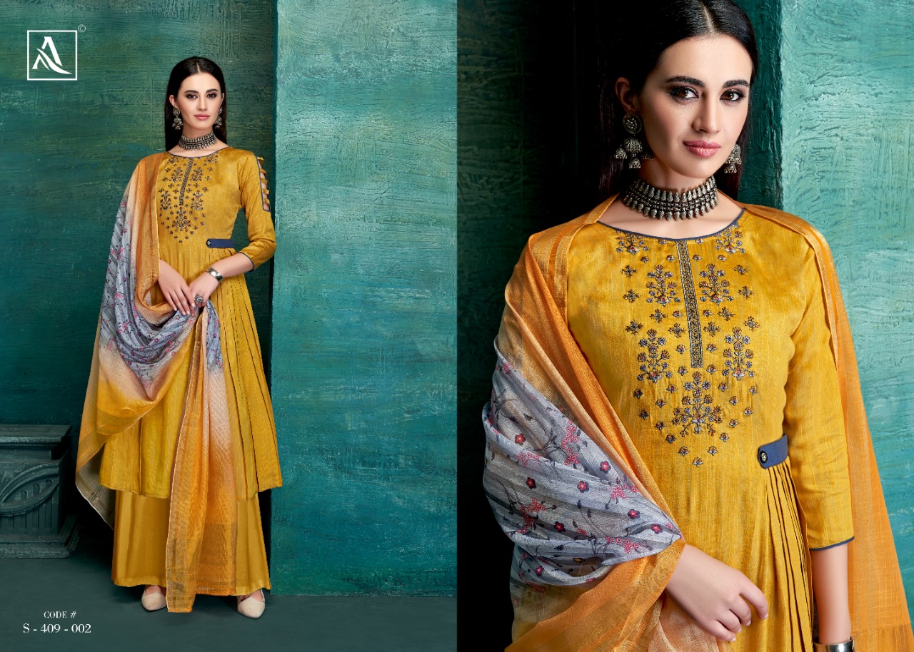 Alok suit tehzeeb attractive look Beautifully Designed amazing Salwar suits