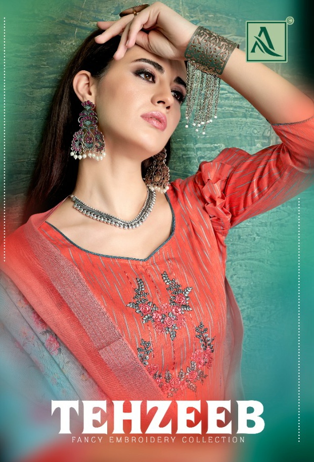 Alok suit tehzeeb attractive look Beautifully Designed amazing Salwar suits