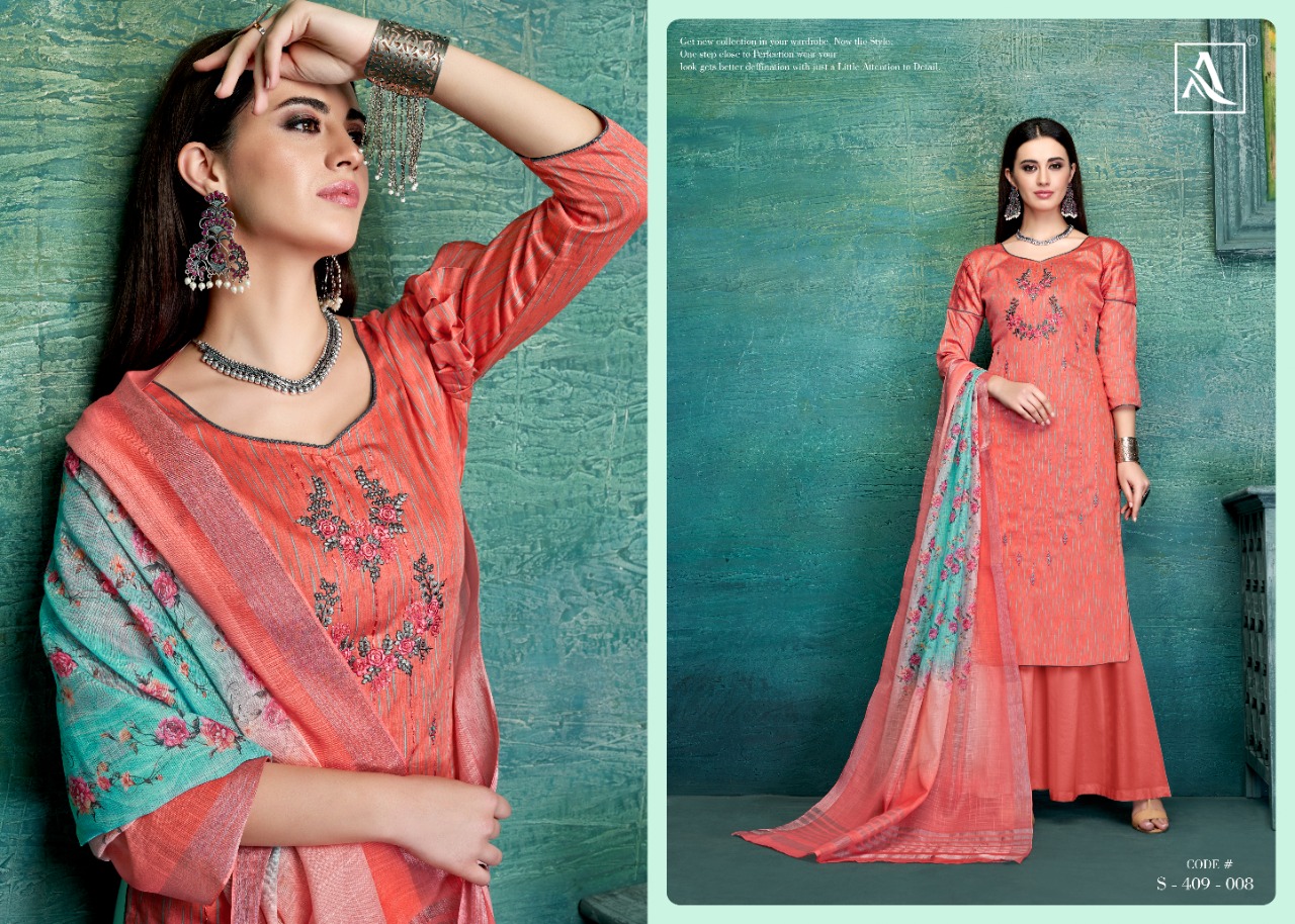 Alok suit tehzeeb attractive look Beautifully Designed amazing Salwar suits