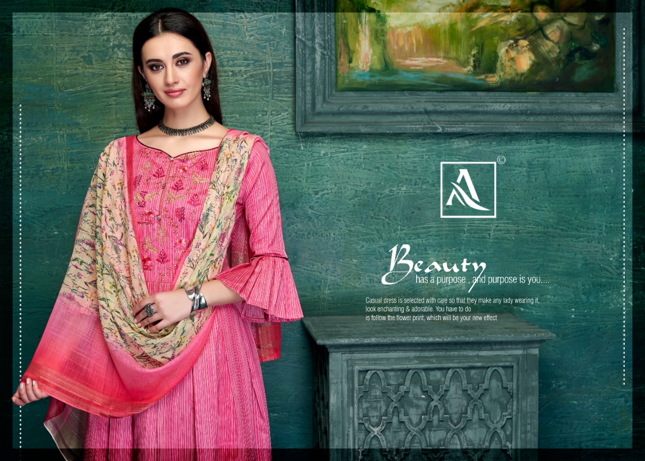 Alok suit tehzeeb attractive look Beautifully Designed amazing Salwar suits