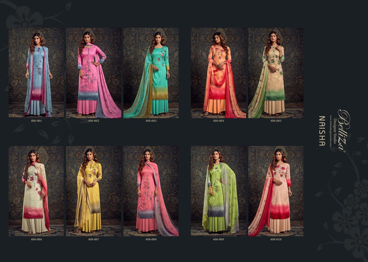 Belliza naisha elagant look Stylish designed Salwar suits