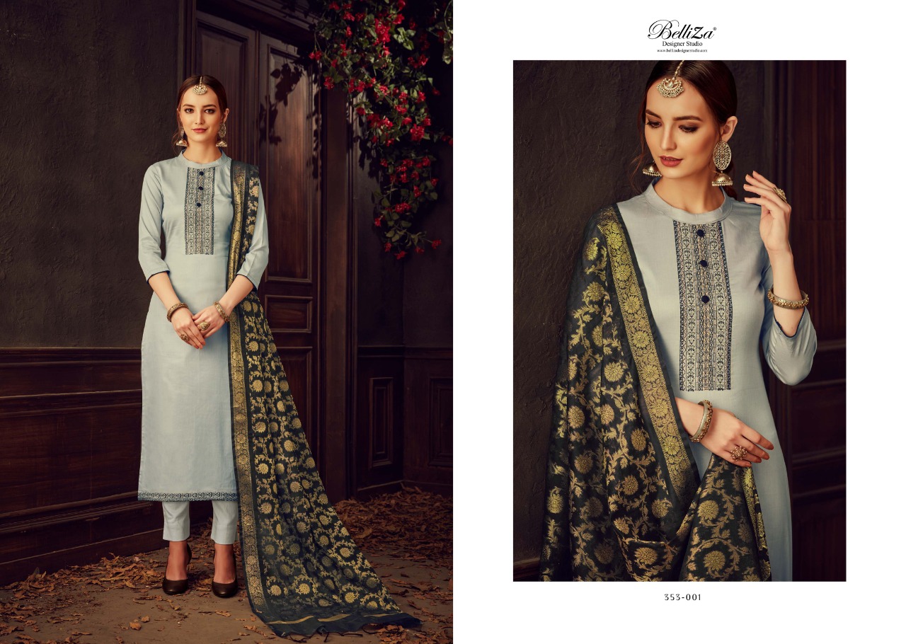 Belliza shubaramb gorgeous stunning look fancy festive collection Salwar suits