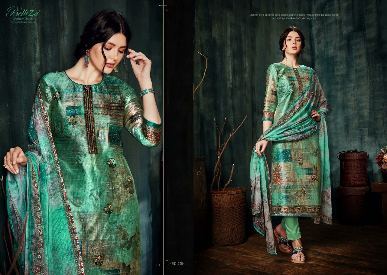 Belliza silk couture a classic look beautifull Designed Salwar suits