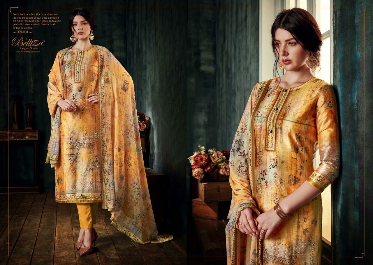 Belliza silk couture a classic look beautifull Designed Salwar suits