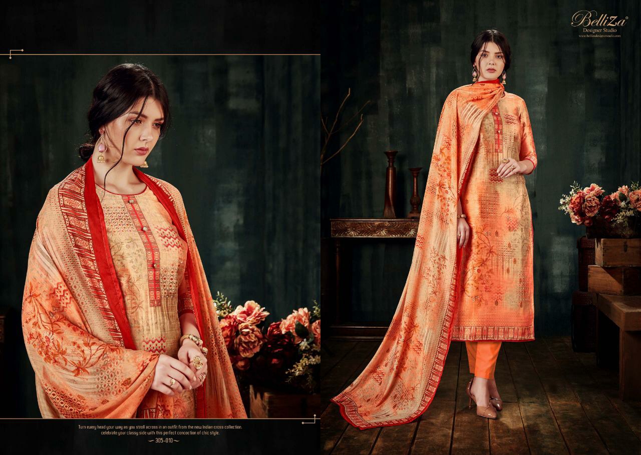 Belliza silk couture a classic look beautifull Designed Salwar suits