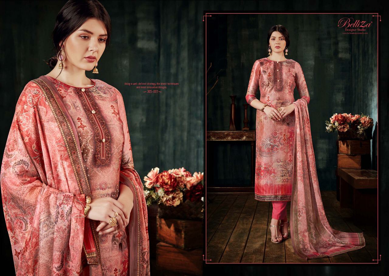 Belliza silk couture a classic look beautifull Designed Salwar suits