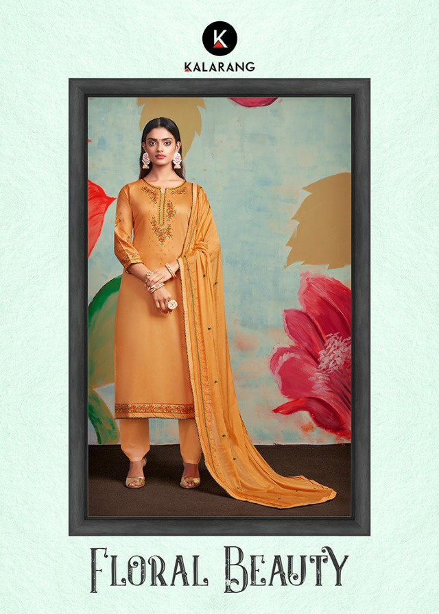 Kalarang floral beauty attractive and stunning look beautifully designed Salwar suits