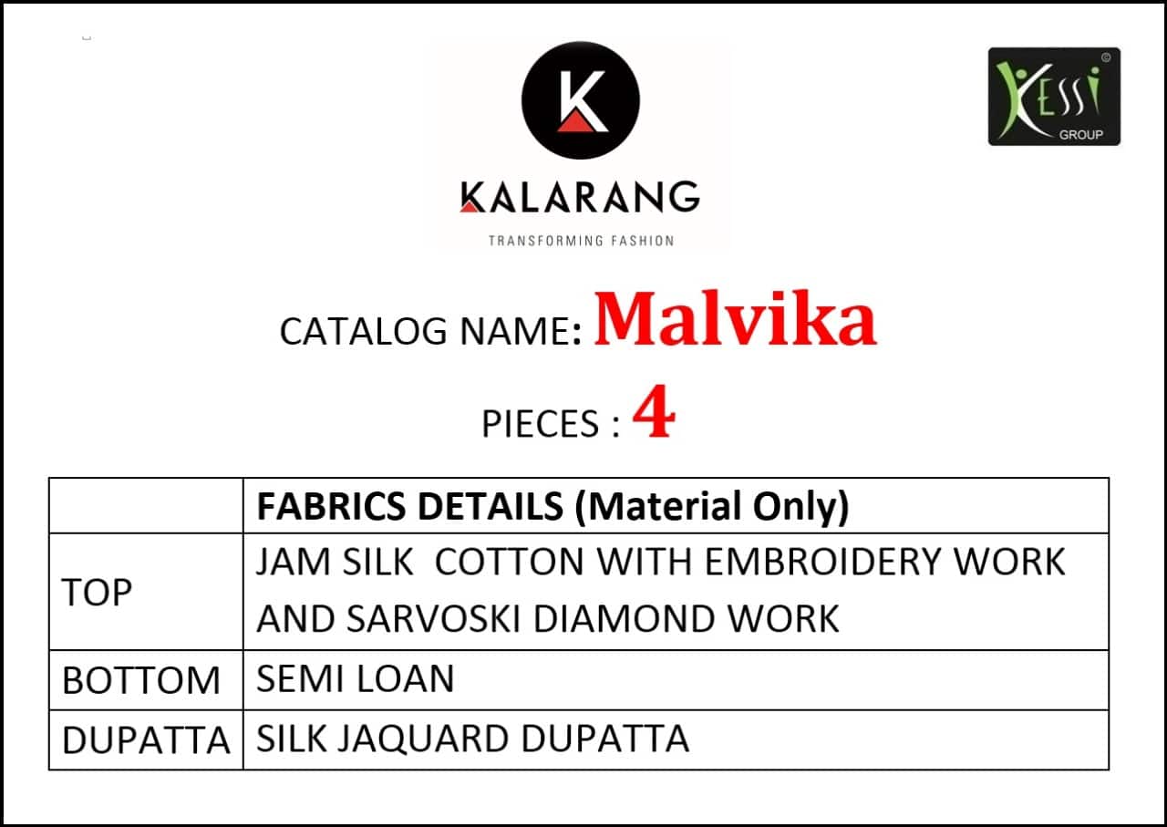 Kalarang malvika simplicity in new and stylish Beautifully Designed Salwar suits