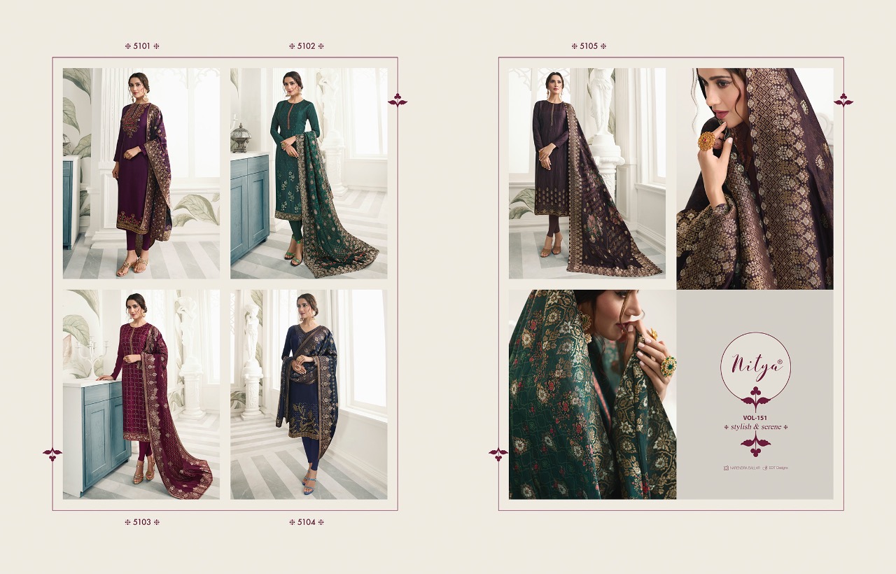 LT Nitya nazakat Vol 151 gorgeous stunning look beautifully designed Salwar suits