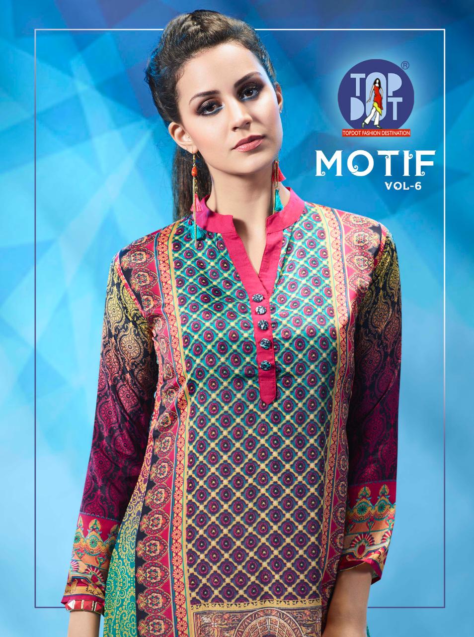 Top dot motif vol 6 stunning look beautifully designed Kurties in factory rates