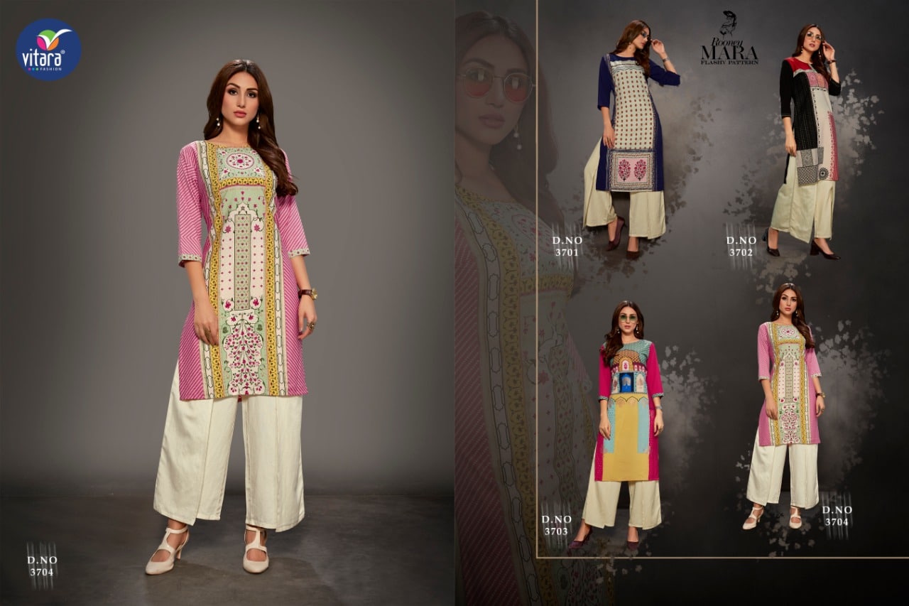 Vitara fashion pixel elagant look Stylish designed Kurties