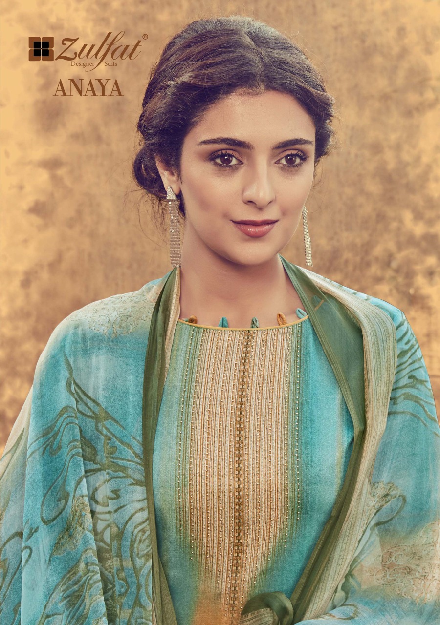 Zulfat Designer Anaya gorgeous stunning look beautifully designed Salwar suits