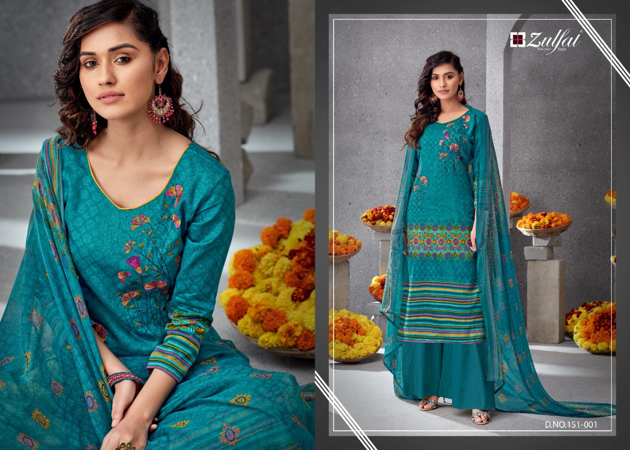 Zulfat Designer Simran elagant Style gorgeous look Stylishly Designed attractive Salwar suits