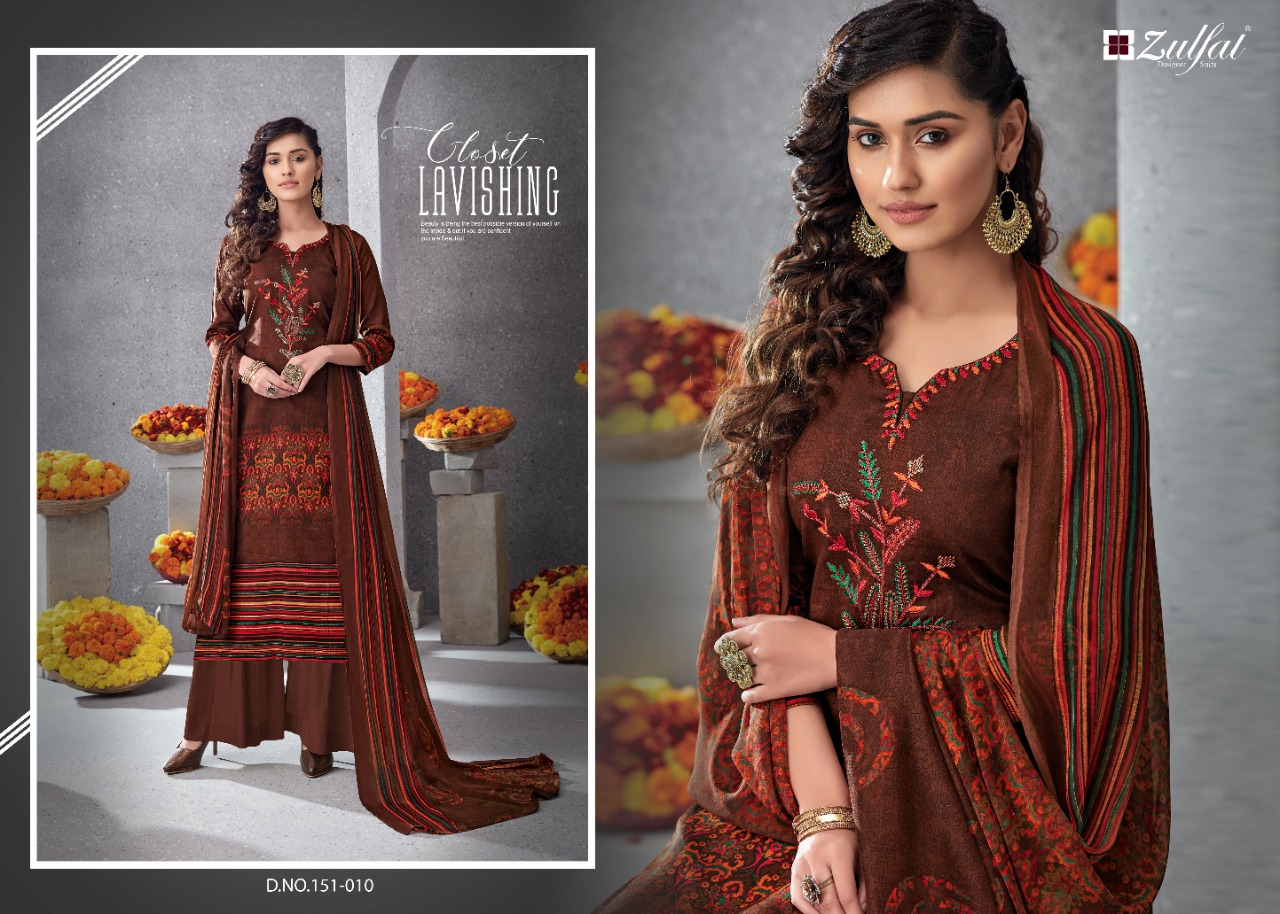 Zulfat Designer Simran elagant Style gorgeous look Stylishly Designed attractive Salwar suits