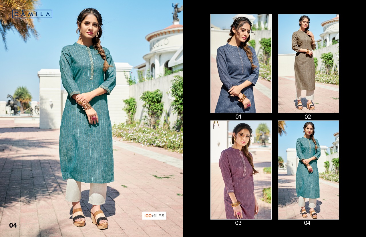 100 miles Camila modern stunning look cotton Kurties