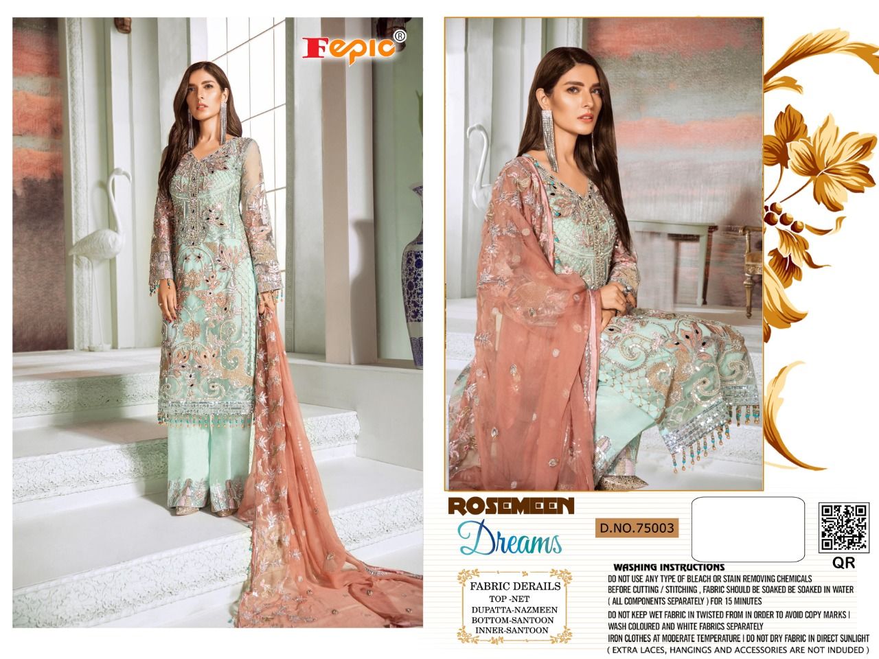 FEPIC Dreams 75003 Salwar Kameez Georgette Net Singles