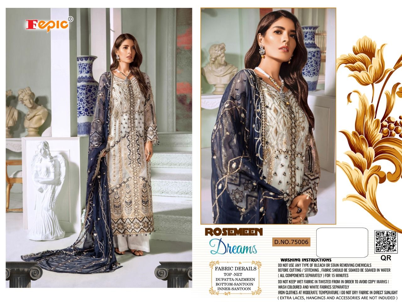 FEPIC Dreams 75006 Salwar Kameez Georgette Net Singles