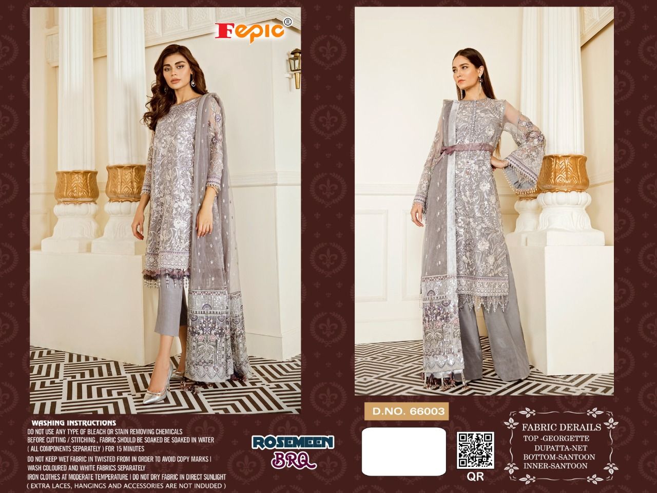 FEPIC BRQ 66003 Salwar Kameez Georgette Net Singles