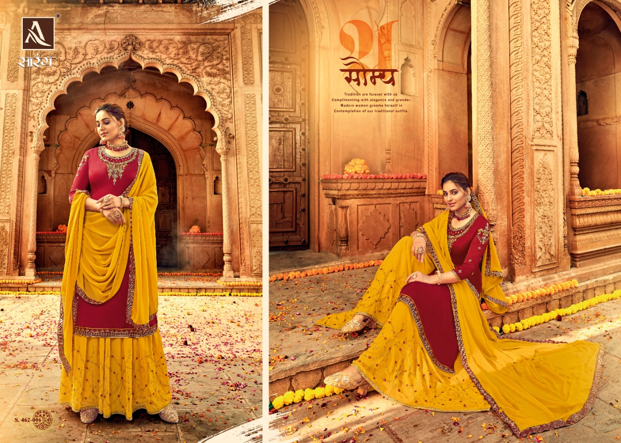 Alok Suit saarang innovative style attractive and gorgeous style Salwar suits