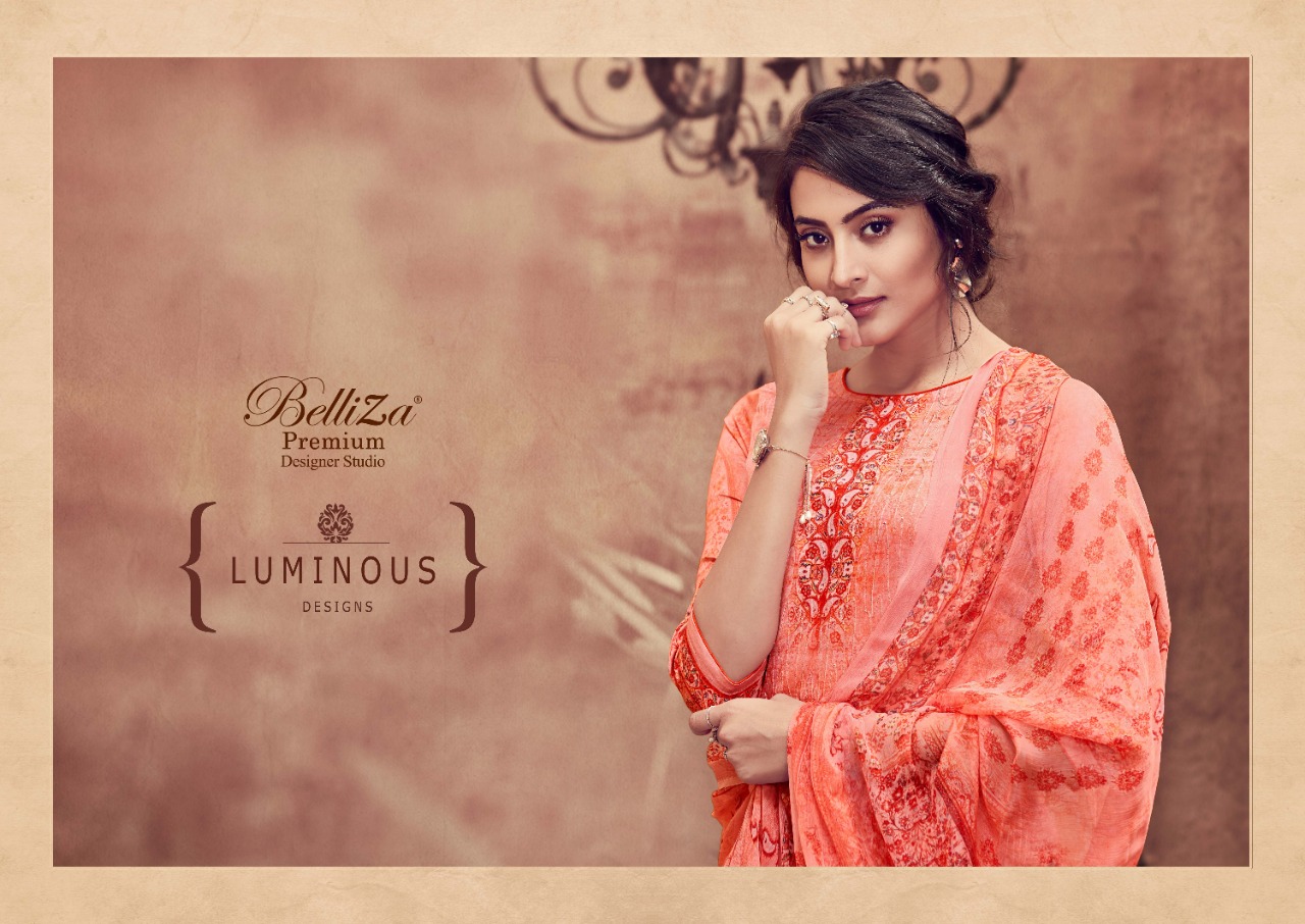 Belliza khwaab astonishing style jam cotton satin embroided ari work beautifull Salwar suits