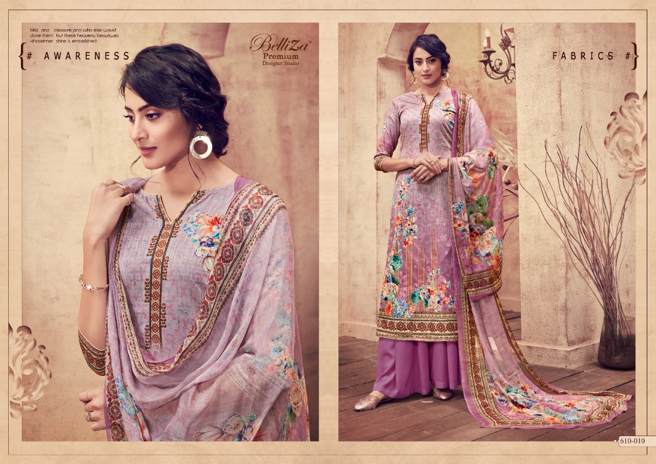 Belliza khwaab astonishing style jam cotton satin embroided ari work beautifull Salwar suits