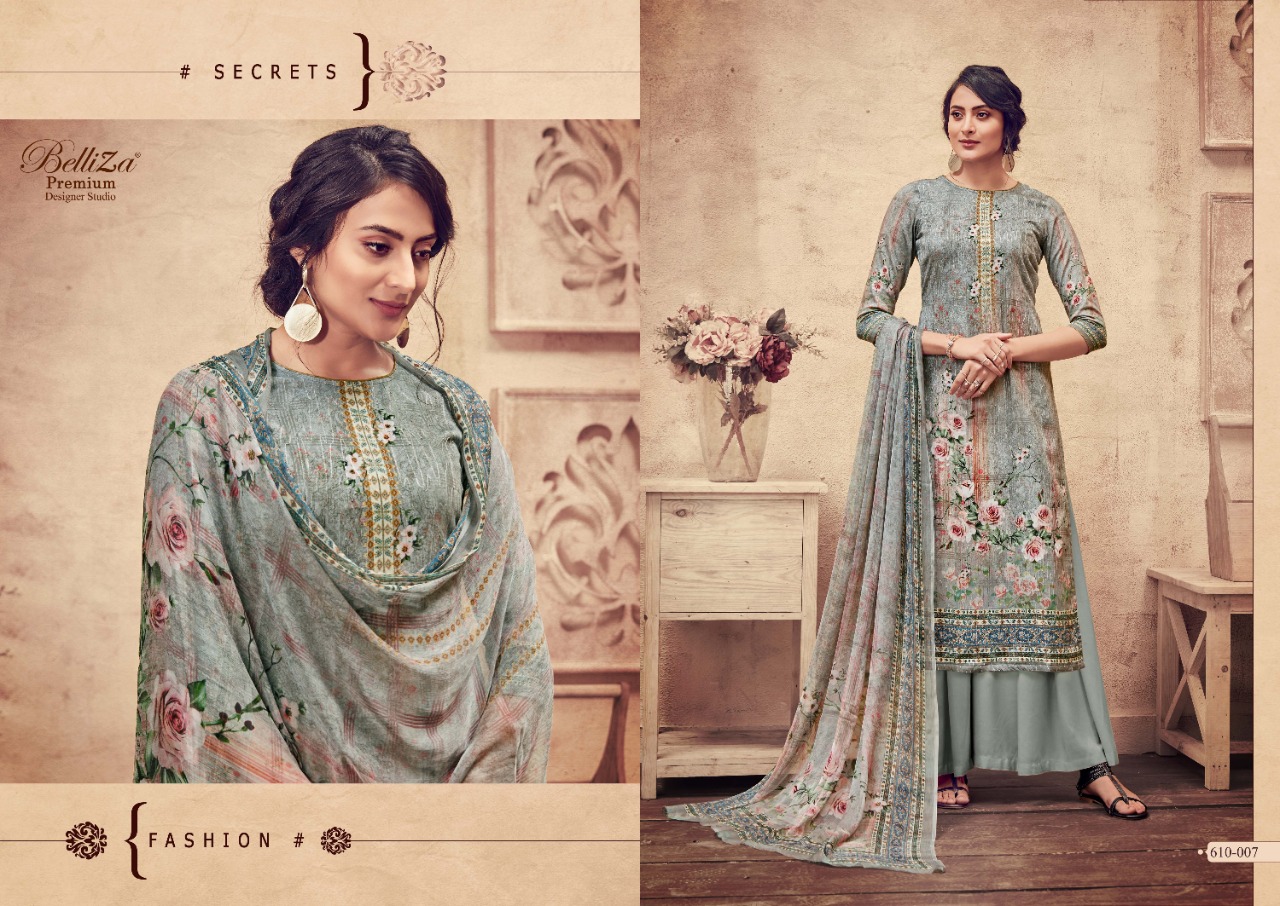 Belliza khwaab astonishing style jam cotton satin embroided ari work beautifull Salwar suits