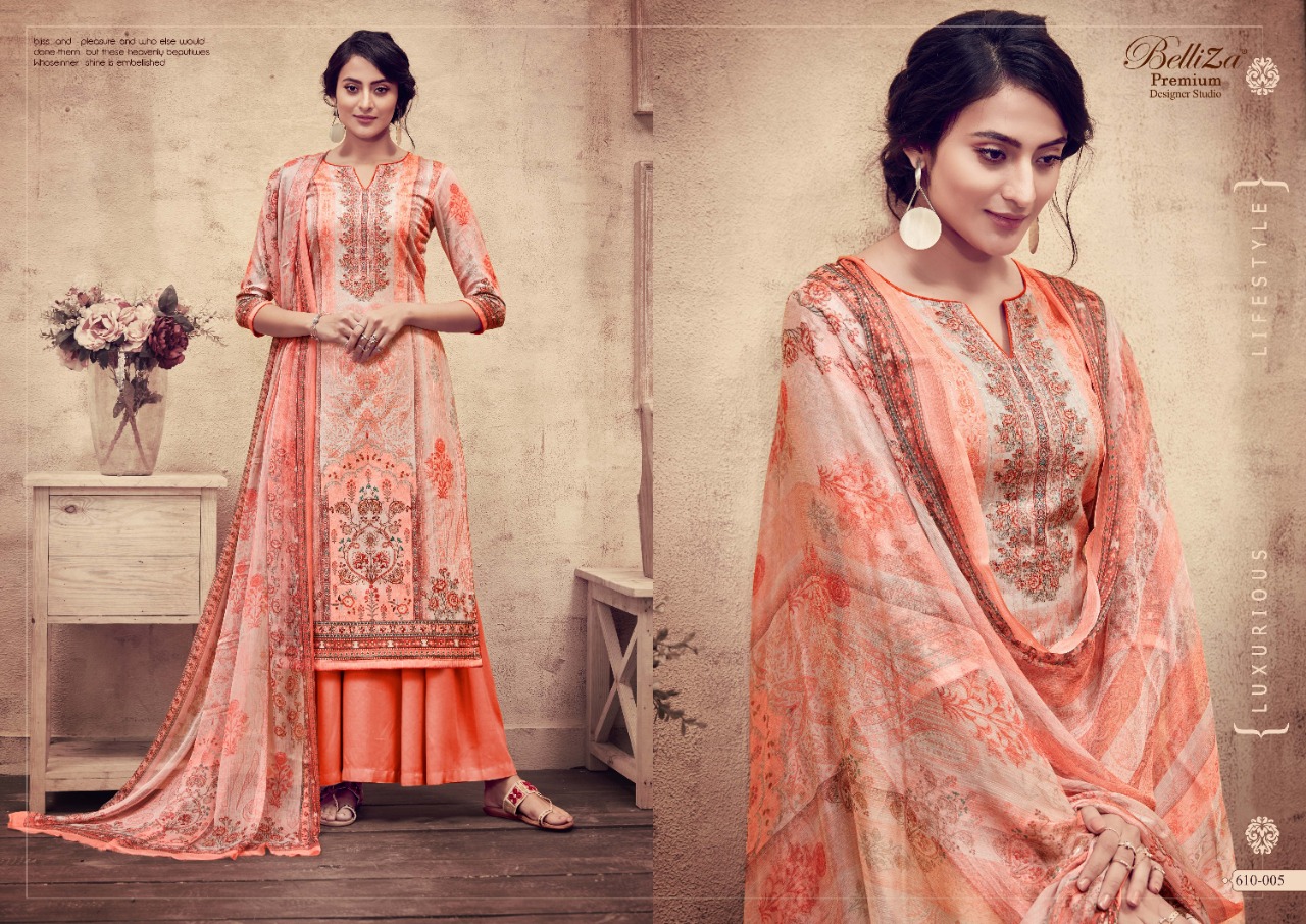 Belliza khwaab astonishing style jam cotton satin embroided ari work beautifull Salwar suits