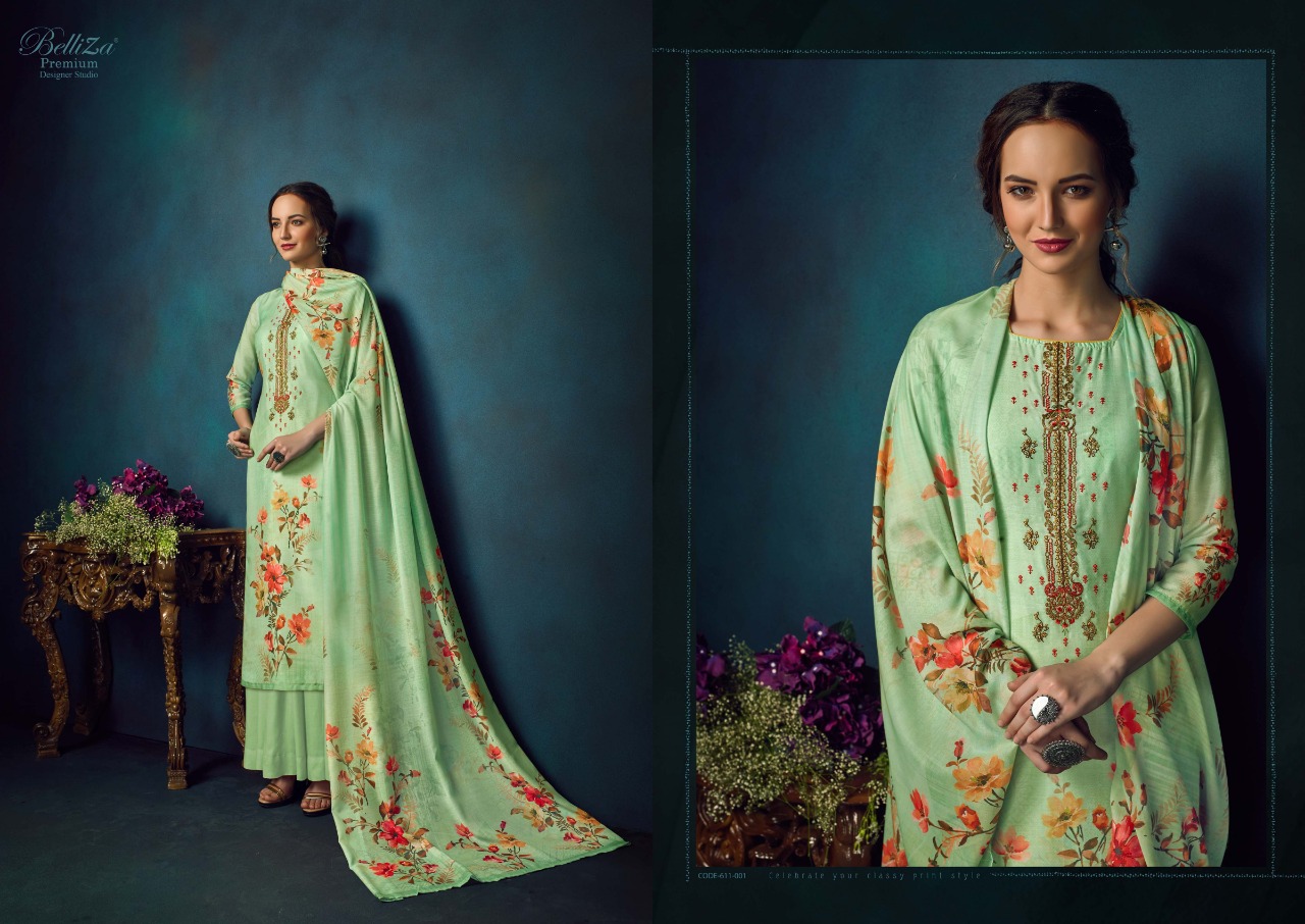 Belliza ziyaa pure cotton muslin fabrics Modern and trendy look attractive Salwar suits